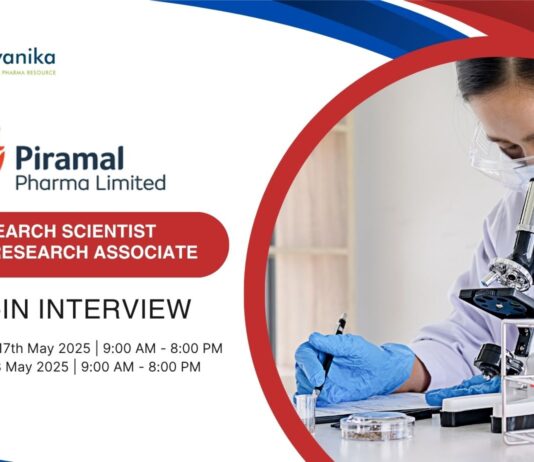 Freshers Ph.D Chemistry Job at Piramal - Attend Walk-In Drive!