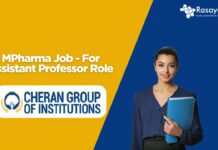 MPharma Job - For Assistant Professor Role