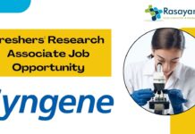 Freshers' Research Associate Job Opportunity