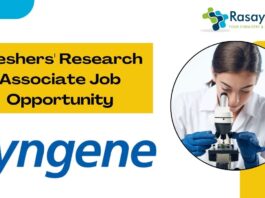 Freshers' Research Associate Job Opportunity