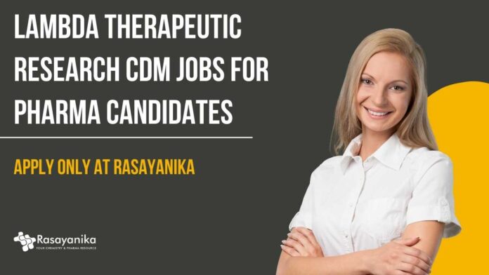 Lambda Therapeutic Pharma Associate Job