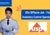 BSc/BPharm Job - For Inventory Control Specialist