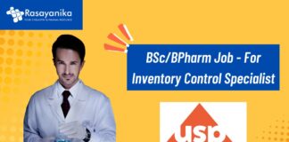 BSc/BPharm Job - For Inventory Control Specialist
