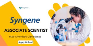 M.Sc Chemistry Job at Syngene as Associate Scientist - Apply!