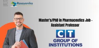Master's/PhD in Pharmaceutics Job - Assistant Professor