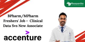 BPharm/MPharm Freshers' Job - Clinical Data Svs New Associate