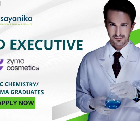 Zymo Cosmetics R&D Executive in Ahmedabad! BSc Chemistry Pharma Graduates Apply Now