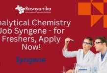 Analytical Chemistry Job Syngene