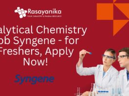 Analytical Chemistry Job Syngene