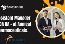 Assistant Manager IPQA QA - at Amneal Pharmaceuticals.