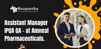 Assistant Manager IPQA QA - at Amneal Pharmaceuticals.