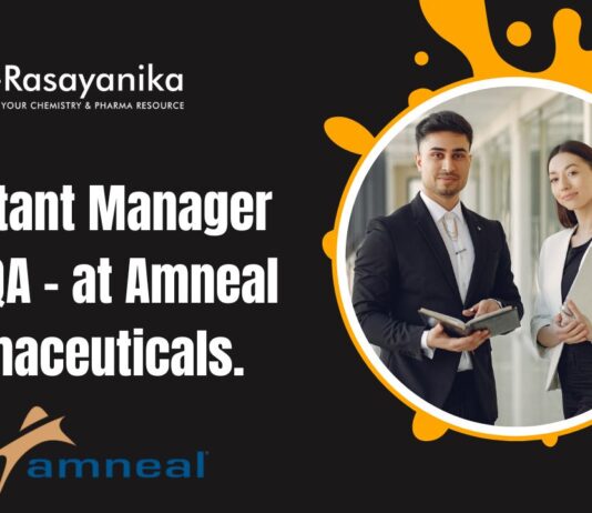 Assistant Manager IPQA QA - at Amneal Pharmaceuticals.