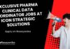 Pharma Clinical Data Coordinator Jobs at ICON
