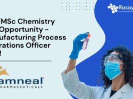 BSc/MSc Chemistry Job Opportunity - Manufacturing Process Operations Officer Role!