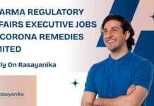 Pharma Regulatory Affairs Executive Jobs at CORONA