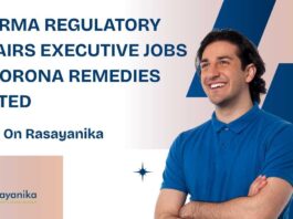 Pharma Regulatory Affairs Executive Jobs at CORONA