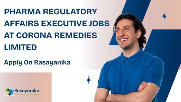 Pharma Regulatory Affairs Executive Jobs at CORONA