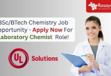 BSc/BTech Chemistry Job Opportunity - Apply Now For Laboratory Chemist Role!