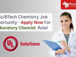 BSc/BTech Chemistry Job Opportunity - Apply Now For Laboratory Chemist Role!