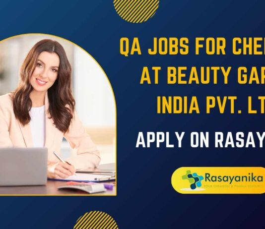 QA Jobs For Chemistry at Beauty Garage India Pvt. Ltd.,