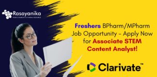 Freshers BPharm/MPharm Job Opportunity - Apply Now for Associate STEM Content Analyst!