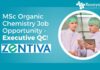MSc Organic Chemistry Job Opportunity - Executive QC!