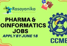 CSIR-CCMB Pharma & Bioinformatics Jobs Apply by June 18
