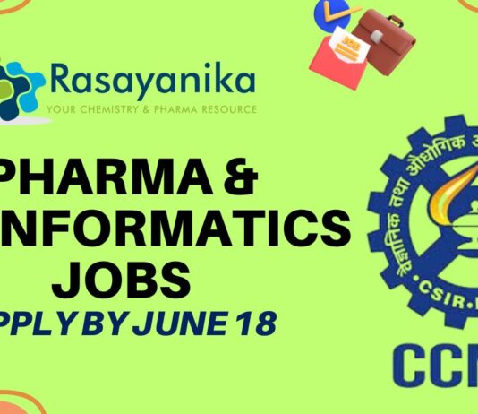 CSIR-CCMB Pharma & Bioinformatics Jobs Apply by June 18