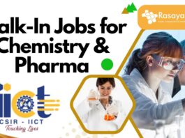 CSIR-IICT Walk-In Jobs for Chemistry & Pharma – June 2025