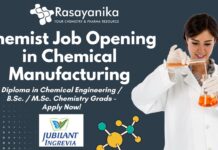 Chemist Job Opening in Chemical Manufacturing – Jubilant Ingrevia