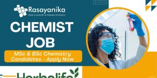 Chemist Job at Herbalife Bangalore   Apply Now