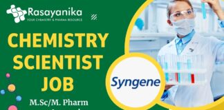 Discovery Chemistry Scientist Job at Syngene – Apply Now!