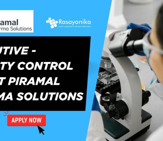 Executive - Quality Control Job at Piramal Pharma Solutions