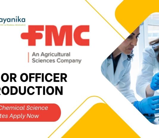 FMC Panoli Junior Officer – Production Job | Diploma in Chemical Science Candidates Apply Now