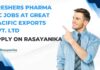 Freshers Pharma QC Jobs at Great Pacific Exports Pvt. Ltd
