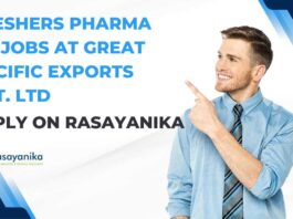 Freshers Pharma QC Jobs at Great Pacific Exports Pvt. Ltd
