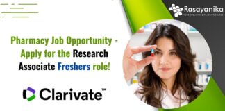 Pharmacy Job Opportunity - Apply for the Research Associate Freshers role!