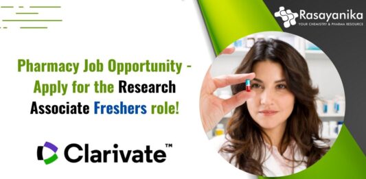Pharmacy Job Opportunity - Apply for the Research Associate Freshers role!