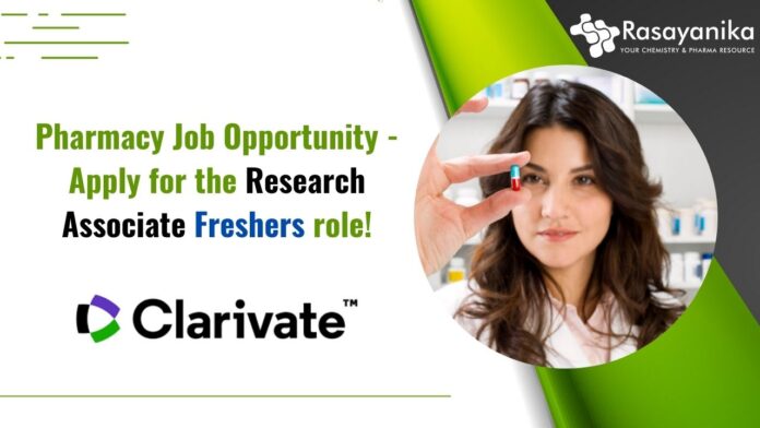 Pharmacy Job Opportunity - Apply for the Research Associate Freshers role!