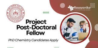 IIT Kanpur Project Post-Doctoral Fellow Position– PhD Chemistry Candidates Apply