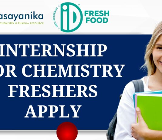 Internship at iD Fresh Food - BSc/MSc Chemistry Freshers Apply
