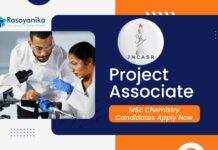 JNCASR Project Associate Job 2025 | MSc Chemistry Candidates Apply Now