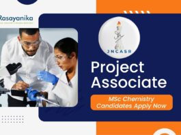 JNCASR Project Associate Job 2025 | MSc Chemistry Candidates Apply Now