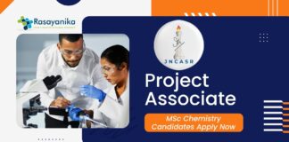 JNCASR Project Associate Job 2025 | MSc Chemistry Candidates Apply Now