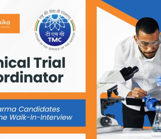 Clinical Trial Coordinator at Tata Memorial Hospital l M Pharma Candidates Attend the Walk-In-Interview
