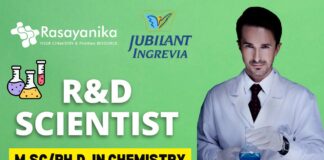 Jubilant Ingrevia Hiring R&D Scientist – Apply Now!