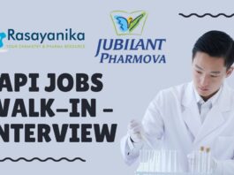 Jubilant Pharmova API Jobs Walk-In – Bengaluru, 22 June