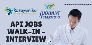 Jubilant Pharmova API Jobs Walk-In – Bengaluru, 22 June