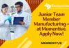 Junior Team Member Manufacturing - at Momentive