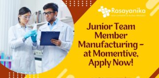 Junior Team Member Manufacturing - at Momentive